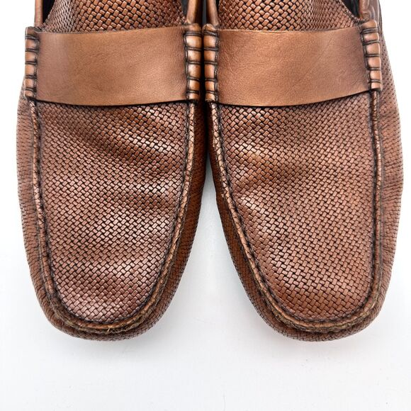 To Boot New York Magnus Driver US 11 Burnished Tan Embossed Leather EUC - Picture 10 of 13